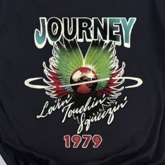 Journey Lovin Touchin Squeezin 1979 Band Tour Graphic T-Shirt Music Fan Tee 91 - Picture 2 of 5